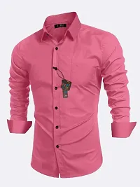 Trendy Cotton Solid Casual Shirt For Men-thumb2