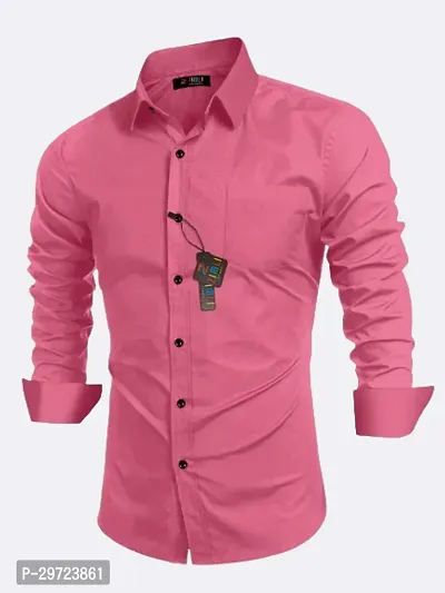 Trendy Cotton Solid Casual Shirt For Men-thumb3