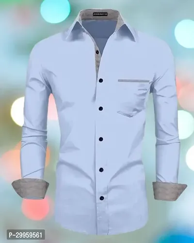 Stylish Cotton Solid Casual Shirt for Men-thumb0