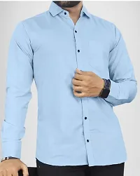 Trendy Stylish Cotton Blend Long Sleeves Casual Shirt for Men-thumb2