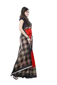 Maxis Designer Women's Checkered Mysore Art Silk Sarees With Blouse Piece (Mustard)-thumb1