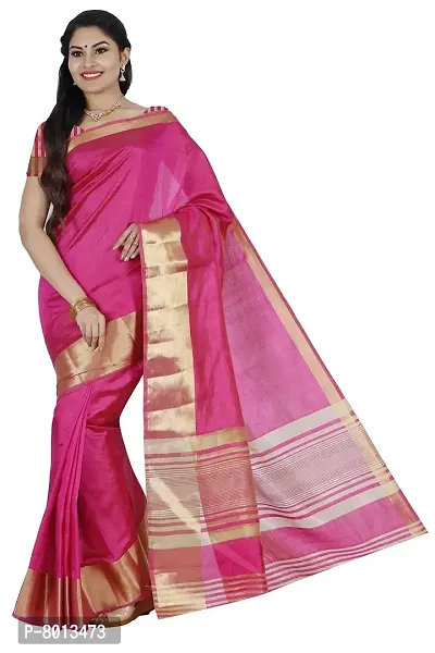 Maxis Women's Tusser Art Silk Saree-thumb0