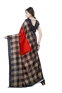 Maxis Designer Women's Checkered Mysore Art Silk Sarees With Blouse Piece (Mustard)-thumb2