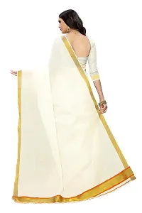 Maxis Women's Cotton Handloom Saree With Blouse Piece (MAXIS_5PATTI_MAROON_Off-White)-thumb2