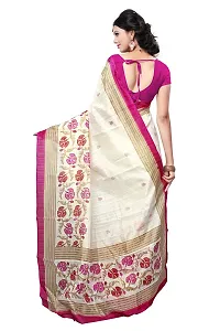 Maxis Women's Bhagalpuri Cotton Silk Saree (EA_BHGLPRI_4549_RANI_Cream)-thumb3