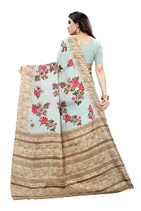 Womens's Khadi Silk Cotton Silk Blended Saree (SKY BLUE)-thumb3