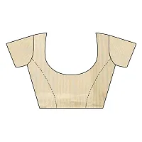 Maxis Women's Cotton Silk Saree With Blouse Piece (SSC_KRLCTN_CREAM_Ivory, Cream)-thumb4