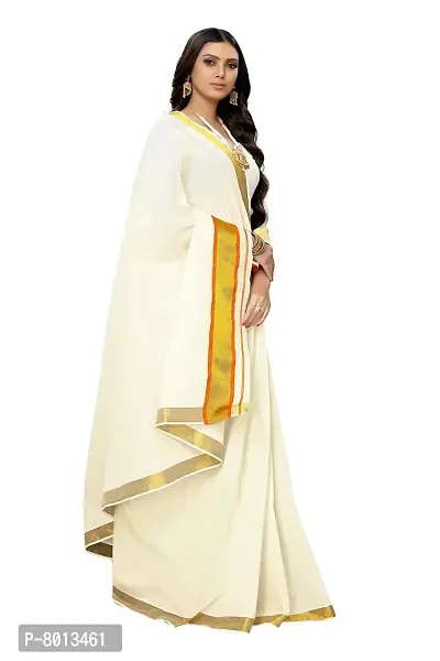 Maxis Women's Cotton Handloom Saree With Blouse Piece (MAXIS_5PATTI_MAROON_Off-White)-thumb4