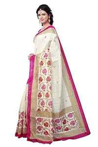 Maxis Women's Bhagalpuri Cotton Silk Saree (EA_BHGLPRI_4549_RANI_Cream)-thumb2