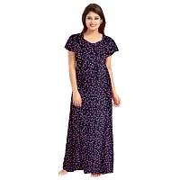 Elegant Multicoloured Cotton Printed Nighty For Women Pack Of 2-thumb1