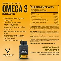 VACOU Omega-3 Fish Oil Supplement - 1250mg, 3x Strength, EPA and DHA Fatty Acids for Heart, Brain, and Joints Health60 Soft Gel Nutraceutical (Pack of 1 | 60 Softgel)-thumb4