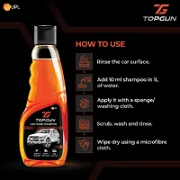 Top Gun Car Wash Shampoo, 250 ml | High Foam | Remove tough dirt | Safe on paint| PH Balance-thumb1