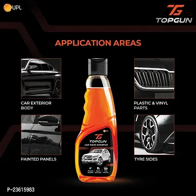 Top Gun Car Wash Shampoo, 250 ml | High Foam | Remove tough dirt | Safe on paint| PH Balance-thumb4