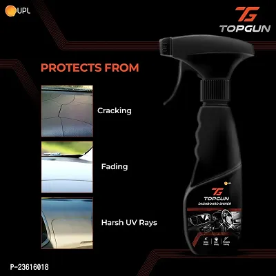 Topgun Premium Dashboard Shiner Premium Dashboard Dresser (Polish, Shiner) 250 ml  for Car Interior, Leather Seat and Cover-thumb4