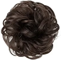 1PCS Messy Bun Hair Piece Hair Extension With Elastic Rubber Band Hairpiece Synthetic Hair Scrunchies Hair Piece for Women Girls Color Brown, Pack of 1-thumb1