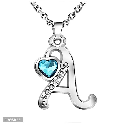 Charming A Alphabet Pendant with Chain for Girl-thumb0