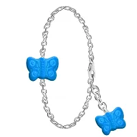 Blue Butterflies Pearl Chain Bracelet For Women-thumb1