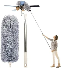 Microfiber Feather Duster Bendable  Extendable Fan Cleaning Duster with 100 inches Expandable Pole Handle Washable Duster-thumb1