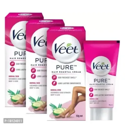 Veet Silk and Fresh Hair Removal - Normal Skin Cream (50 g, Set of 3) Cream