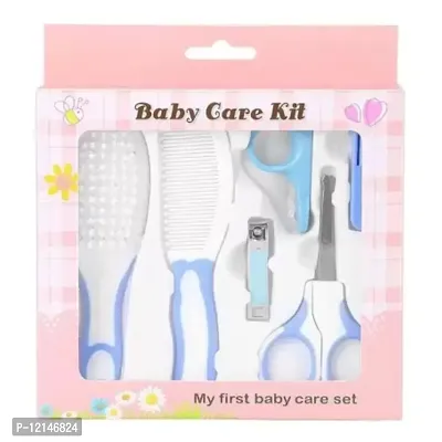 FLICK IN Baby Grooming Kit Infant Nursery Set Manicure Set Newborn Healthcare Kits Child Care Baby Nail Clipper with Cover, Scissor with Cover, Brush Comb Cleaning Sets-thumb0