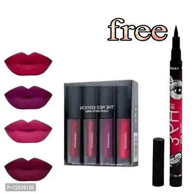 Matte liquid lipsticks  and free eyeliner 36h