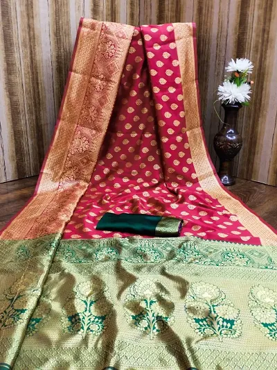 Woven Banarasi Art Silk Saree with Blouse Piece