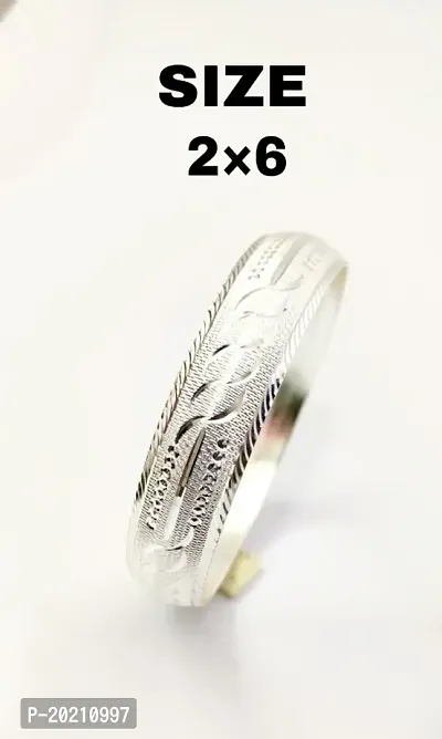 DESIGNER LEAF DESINGE SILVER PLATED KADA(2*6)