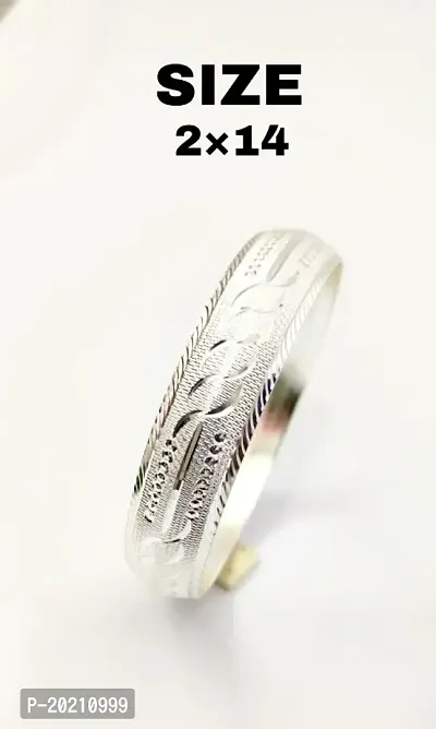 DESIGNER LEAF DESINGE SILVER PLATED KADA(2*14)