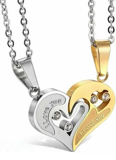 Stylish Alloy Couple Chain With Pendant