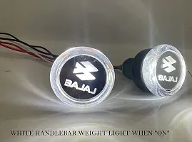 Deviant Buzz Crystal Handle Bar End Indicator LED Light Side Weights Handle Grip End Indicator Light For All BAJAJ Bikes - Set of 2 (BLUE)-thumb4
