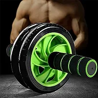 Deviant Buzz Anti Skid Double Wheel- AB Roller -for Abdominal Stomach - ab excersice equipment - abs workout equipment -with Knee Mat ab exerciser Steel Handle for men ab roller wheel-thumb2