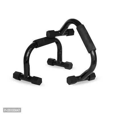 Deviant Buzz Metal Push Up Bar Stand With Soft Handle Grip Non Slip Bars For Home  Gym Workout (Black)-thumb3