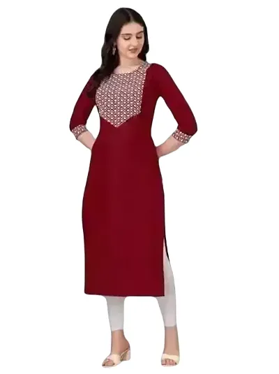 Stylish Cotton Solid Straight Kurti for Women