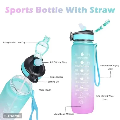 Water Sipper Bottle Time Maker | Remember Your Goal | Motivational Bottle-thumb2