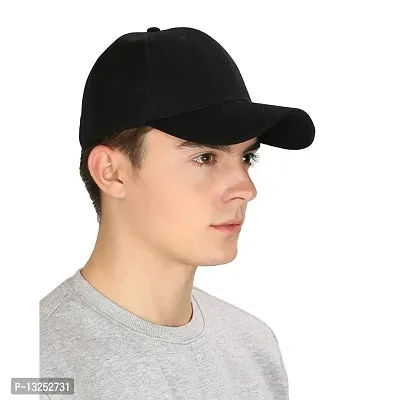 Baseball Black Casual Cap Free Size Hat-thumb0