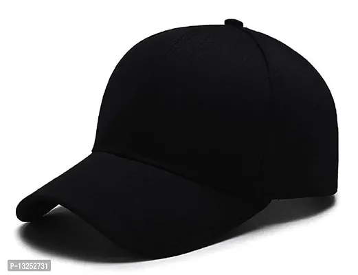 Baseball Black Casual Cap Free Size Hat-thumb2