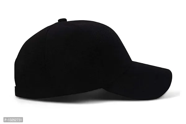 Baseball Black Casual Cap Free Size Hat-thumb3