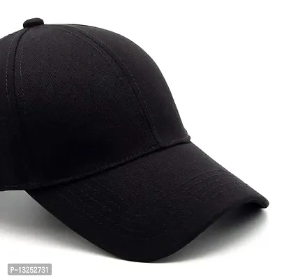 Baseball Black Casual Cap Free Size Hat-thumb4