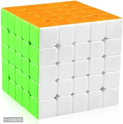 Stickerless 5 by 5 Rubik Cube Professional Square Cube-thumb0