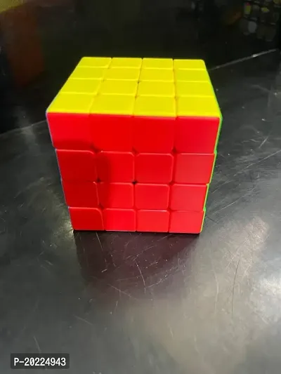 4x4 Sticker less Magic Cube Puzzle mind fresh gamming toy.