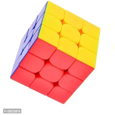Speed Cube 3x3x3 Stickerless with Cube Tutorial - Turning Speedly Smoothly Magic Cubes 3x3 Puzzle Game Brain Toy for Kids and Adult-thumb0