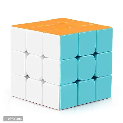 3x3 Stickerless Speed Cube Puzzle Toy for Kids  Adults Magic Speedy Stress Buster