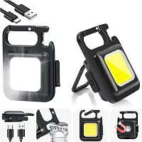 Rechargeable Light Keychain (Square, Metal)-thumb1