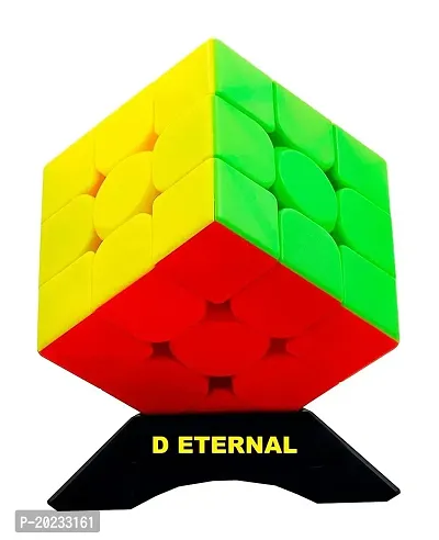 3X3 High Speed Stickerless Magic Cube Puzzle Toy (Multicolor) for all people.-thumb2