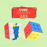 Combo cube set of 2 3 by 3 speed cube is fully tension able and provides maximum customizability come tensioned and lubed already.-thumb2