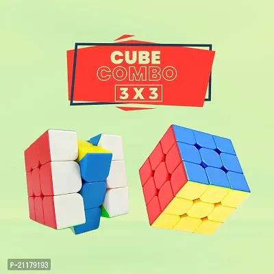Combo cube set of 2 3 by 3 speed cube is fully tension able and provides maximum customizability come tensioned and lubed already.-thumb3