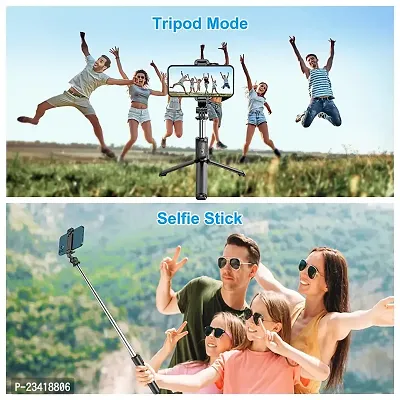 Selfie Sticks with Wireless Remote and Tripod Stand, 3-in-1 Multifunctional Selfie Stick with Tripod Stand Compatible with iPhone/OnePlus/Samsung/Oppo/Vivo and All Phones