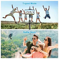 Ultra Light Selfie Stick With Attached LED Light, 3-in-1 Multi-functional Selfie Stick Tripod Stand (Pack Of 1)-thumb3