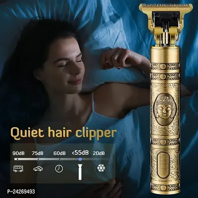 T9 VINTAGE Hair Trimmer SBG Salon Series Fully Waterproof Trimmer Fully Waterproof Trimmer 120 min Runtime 4 Length Settings  (Rose Gold) (pack of 1, Golden Colour)-thumb2