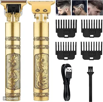 T9 VINTAGE Hair Trimmer SBG Salon Series Fully Waterproof Trimmer Fully Waterproof Trimmer 120 min Runtime 4 Length Settings  (Rose Gold) (pack of 1, Golden Colour)-thumb3